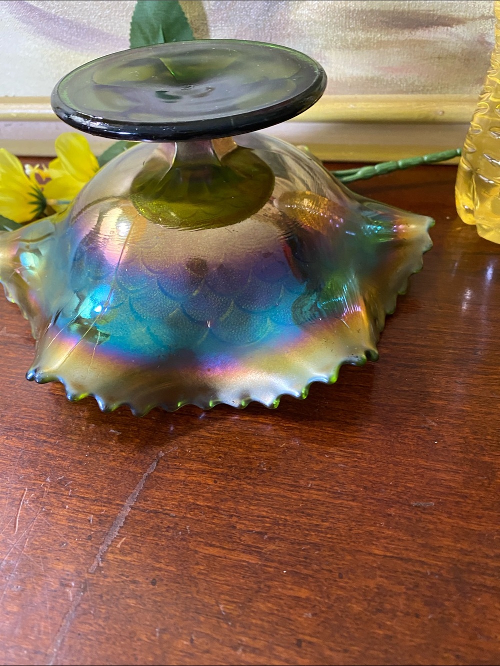 Northwood Carnival Glass Compote